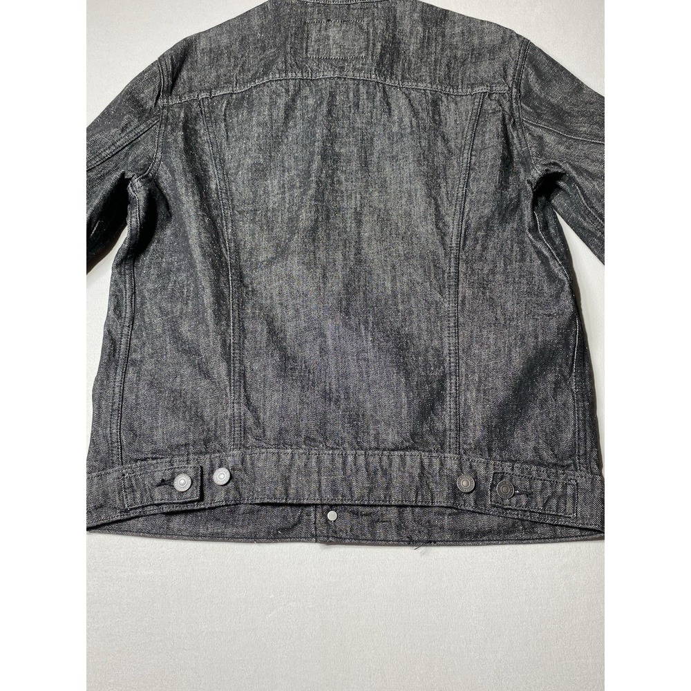 Vintage Y2K Levi's 72334 Black Denim Trucker Jacket Men's Large Red Tab - Picture 11 of 12